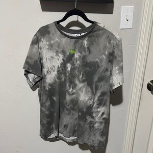Adidas Gray Short Sleeve Tee with Dynamic Tie-Dye
